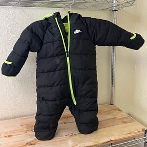 Nike Baby 1-Piece Snowsuit | Black + Green | 6 MOS